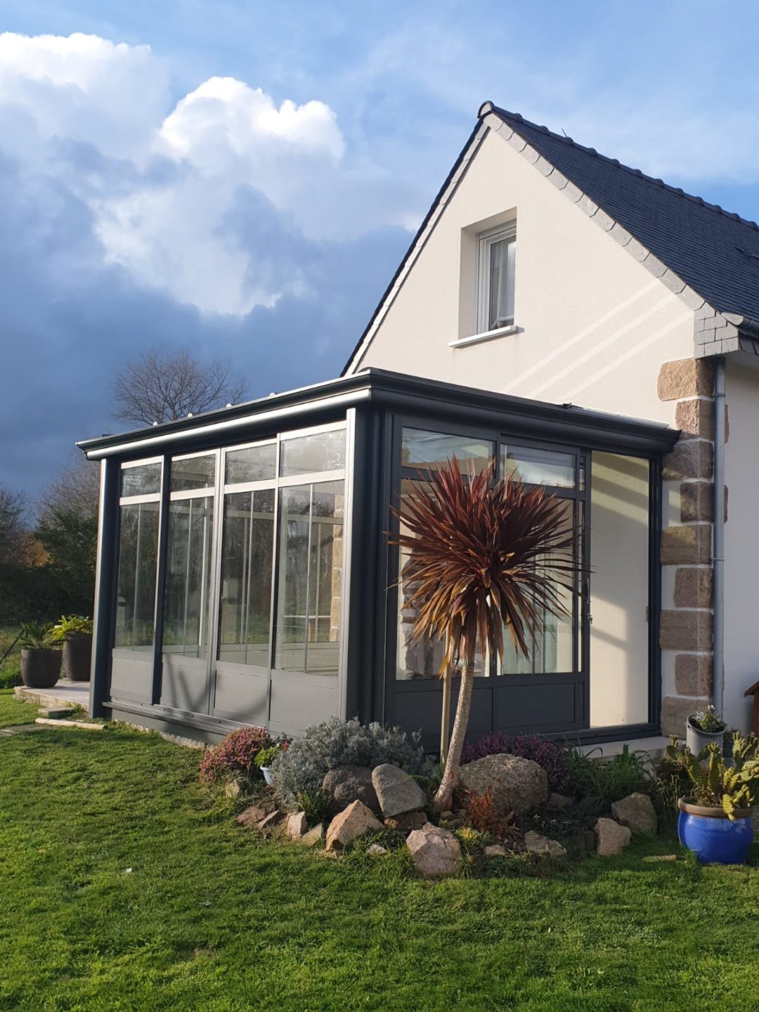 Véranda épure – gris anthracite